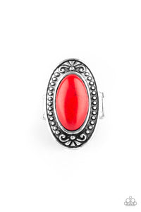 Paparazzi "Mesa Meadows" Red Ring Paparazzi Jewelry