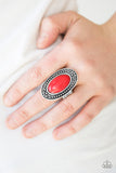 Paparazzi "Mesa Meadows" Red Ring Paparazzi Jewelry