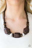 Paparazzi "Costa Maya Majesty" Brown Necklace & Earring Set Paparazzi Jewelry