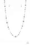 Paparazzi VINTAGE VAULT "Modernly Majestic" Silver Necklace & Earring Set Paparazzi Jewelry