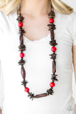 Paparazzi VINTAGE VAULT "Cozumel Coast" Red Necklace & Earring Set Paparazzi Jewelry