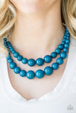 Paparazzi VINTAGE VAULT "Full BEAD Ahead!" Blue Necklace & Earring Set Paparazzi Jewelry