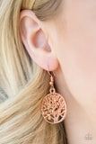 Paparazzi VINTAGE VAULT "TREE Ring Circus" Copper Earrings Paparazzi Jewelry