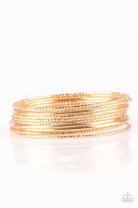 Paparazzi "Bangle Babe" Gold Bracelet Paparazzi Jewelry