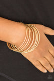 Paparazzi "Bangle Babe" Gold Bracelet Paparazzi Jewelry