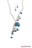 Paparazzi "A Splash Of Serenity" Blue Necklace & Earring Set Paparazzi Jewelry