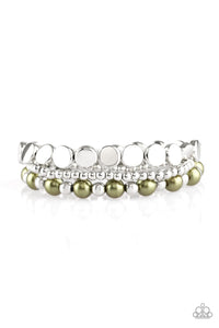 Paparazzi "Girly Girl Glamour" Green Bracelet Paparazzi Jewelry