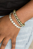 Paparazzi "Girly Girl Glamour" Green Bracelet Paparazzi Jewelry