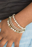 Paparazzi VINTAGE VAULT "Babe-alicious" Green Bracelet Paparazzi Jewelry