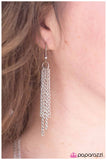 Paparazzi "Thinking Outside the Box" Silver Necklace & Earring Set Paparazzi Jewelry