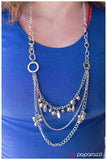Paparazzi "A Sight For Sore Eyes" Silver Necklace & Earring Set Paparazzi Jewelry