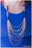Paparazzi "Cloaked In Confidence" Gold Necklace & Earring Set Paparazzi Jewelry