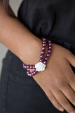 Paparazzi "Posh and Posy" Purple Bracelet Paparazzi Jewelry