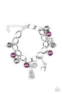 Paparazzi "Lady Love Dove" Purple Bracelet Paparazzi Jewelry