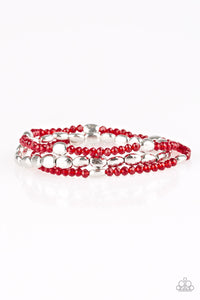 Paparazzi VINTAGE VAULT "Hello Beautiful" Red Bracelet Paparazzi Jewelry