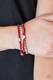 Paparazzi VINTAGE VAULT "Hello Beautiful" Red Bracelet Paparazzi Jewelry