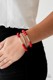 Paparazzi VINTAGE VAULT "New Adventures" Red Bracelet Paparazzi Jewelry