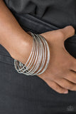 Paparazzi "Bangle Babe" Silver Bracelet Paparazzi Jewelry