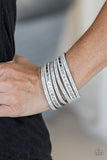 Paparazzi "Rock Star Attitude" Silver 108XX Wrap Bracelet Paparazzi Jewelry