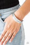 Paparazzi "Tran-QUILL-ity" Silver Antiqued Feather Design Cuff Bracelet Paparazzi Jewelry