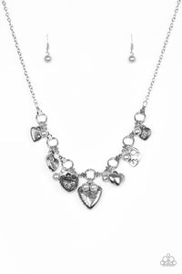 Paparazzi "Totally Twitterpated" Silver Necklace & Earring Set Paparazzi Jewelry