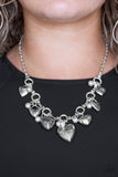 Paparazzi "Totally Twitterpated" Silver Necklace & Earring Set Paparazzi Jewelry