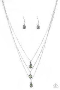 Paparazzi "Radiant Rainfall" Green Necklace & Earring Set Paparazzi Jewelry