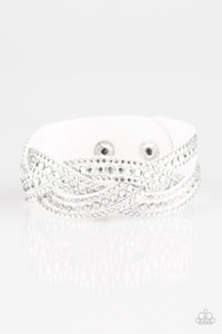 Paparazzi "Bring On The Bling" White Wrap Bracelet Paparazzi Jewelry