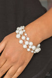 Paparazzi "Until The End Of TIMELESS" White Bracelet Paparazzi Jewelry