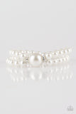 Paparazzi "Romantic Redux" White Bracelet Paparazzi Jewelry