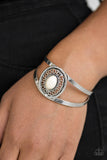 Paparazzi VINTAGE VAULT "Deep In The TUMBLEWEEDS" White Bracelet Paparazzi Jewelry