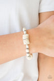 Paparazzi VINTAGE VAULT "Sagebrush Serenade" White Bracelet Paparazzi Jewelry