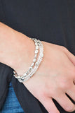Paparazzi VINTAGE VAULT "Hello Beautiful" White Bracelet Paparazzi Jewelry