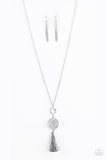 Paparazzi "Lotus Lounge" Silver Necklace & Earring Set Paparazzi Jewelry