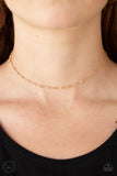 Paparazzi "Take a Risk" Gold Satellite Chain Choker Necklace & Earring Set Paparazzi Jewelry