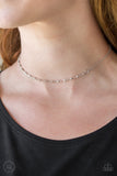 Paparazzi "Take a Risk" Silver Satellite Chain Choker Necklace & Earring Set Paparazzi Jewelry