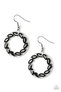 Paparazzi VINTAGE VAULT "Global Glow" Black Earrings Paparazzi Jewelry