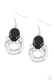 Paparazzi VINTAGE VAULT "Real Queen" Black Earrings Paparazzi Jewelry