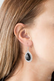 Paparazzi VINTAGE VAULT "Sahara Serenity" Black Earrings Paparazzi Jewelry