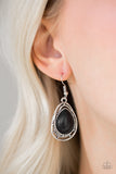 Paparazzi VINTAGE VAULT "Abstract Anthropology" Black Earrings Paparazzi Jewelry