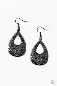 Paparazzi "Alpha Amazon" Black Earrings Paparazzi Jewelry