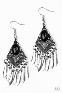 Paparazzi "Mostly Monte-ZUMBA" Black Earrings Paparazzi Jewelry