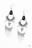 Paparazzi "Progressively Pioneer" Black Earrings Paparazzi Jewelry