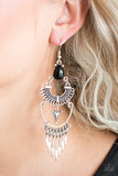 Paparazzi "Progressively Pioneer" Black Earrings Paparazzi Jewelry