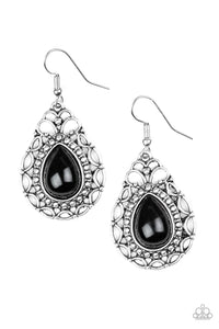 Paparazzi VINTAGE VAULT "Flirty Finesse"  Black Earrings Paparazzi Jewelry