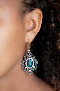 Paparazzi "Reign Supreme" Blue Earrings Paparazzi Jewelry