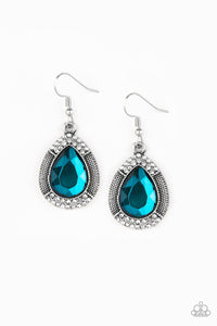 Paparazzi "Grandmaster Shimmer" Blue Earrings Paparazzi Jewelry