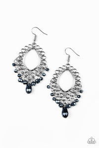 Paparazzi "Just Say NOIR" Blue Earrings Paparazzi Jewelry