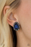 Paparazzi "Quintessentially Queen" Blue Clip On Earrings Paparazzi Jewelry