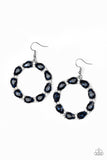 Paparazzi "Ring Around The Rhinestones" Blue Earrings Paparazzi Jewelry